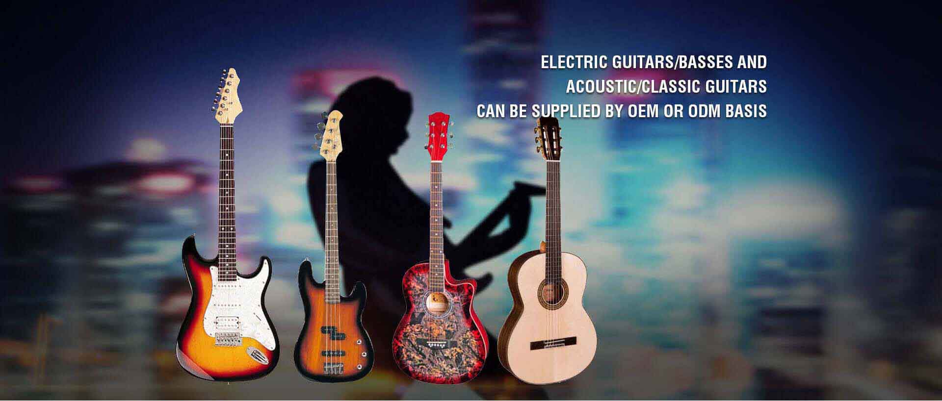 Electric Guitar, Electric Bass, Acoustic Guitar, Classic Guitar