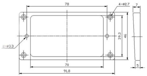 Humbucker Pickup Rings Flat Bottom