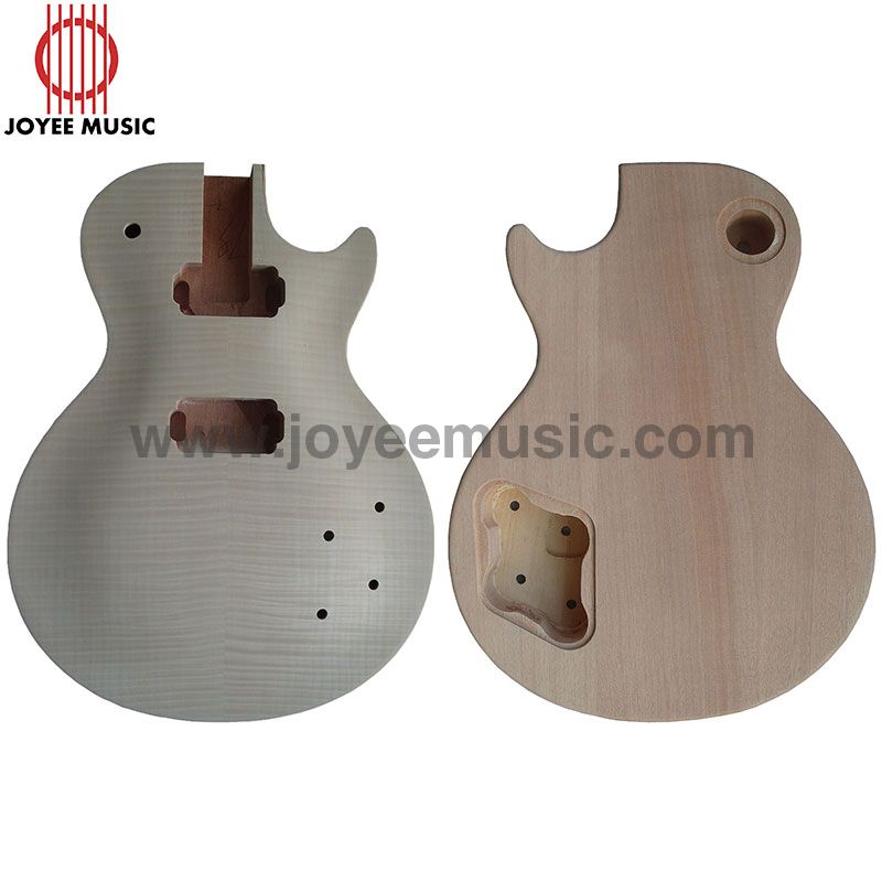 Unfinished Flamed Maple Top Mahogany LP Guitar Body