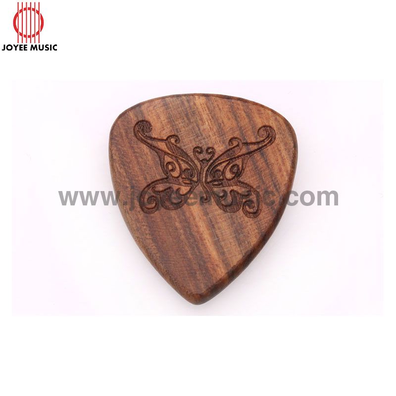Custom Logo Design Engraved Real Wooden Guitar Picks