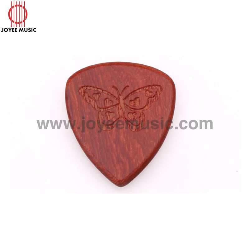 Custom Logo Design Engraved Real Wooden Guitar Picks