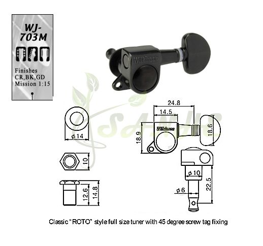 Wilkinson Roto Style Guitar Tuning Pegs