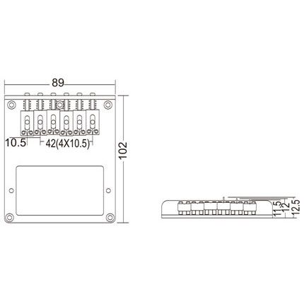 Tele Guitar Bridge Modern Humbucker Style