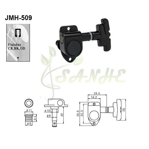 Diecast Guitar Machine Heads Step Buttons 2 Screw Fixing