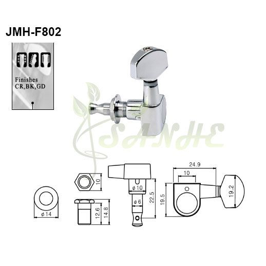 Diecast Guitar Machine Heads Single Pin Fixing