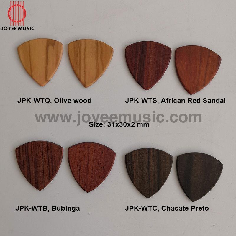 Wooden Guitar Picks Triangle Shapes