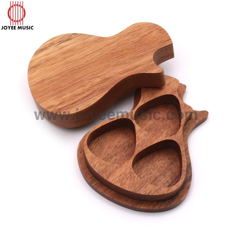 Guitar Shaped Wood Pick Box