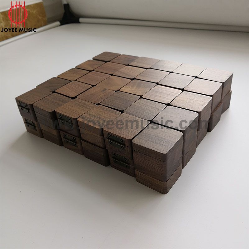 Square Shaped Wood Pick Case