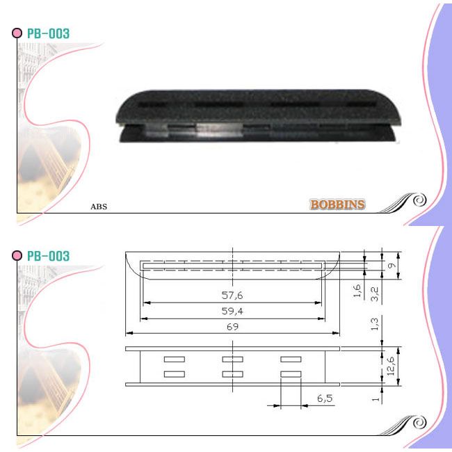 Dual Blade Rail Humbucker Pickup Bobbins Single Coil Sized