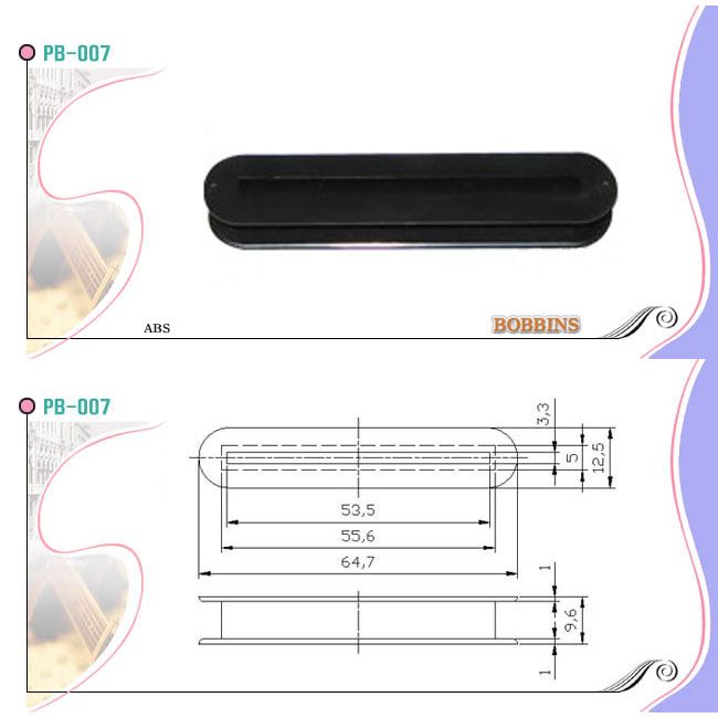 Mini Humbucker Pickup Bobbin Blade Rail Polepiece