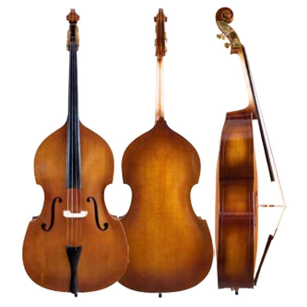 Double Bass Student Model Flame Maple Plywood Sides & Back