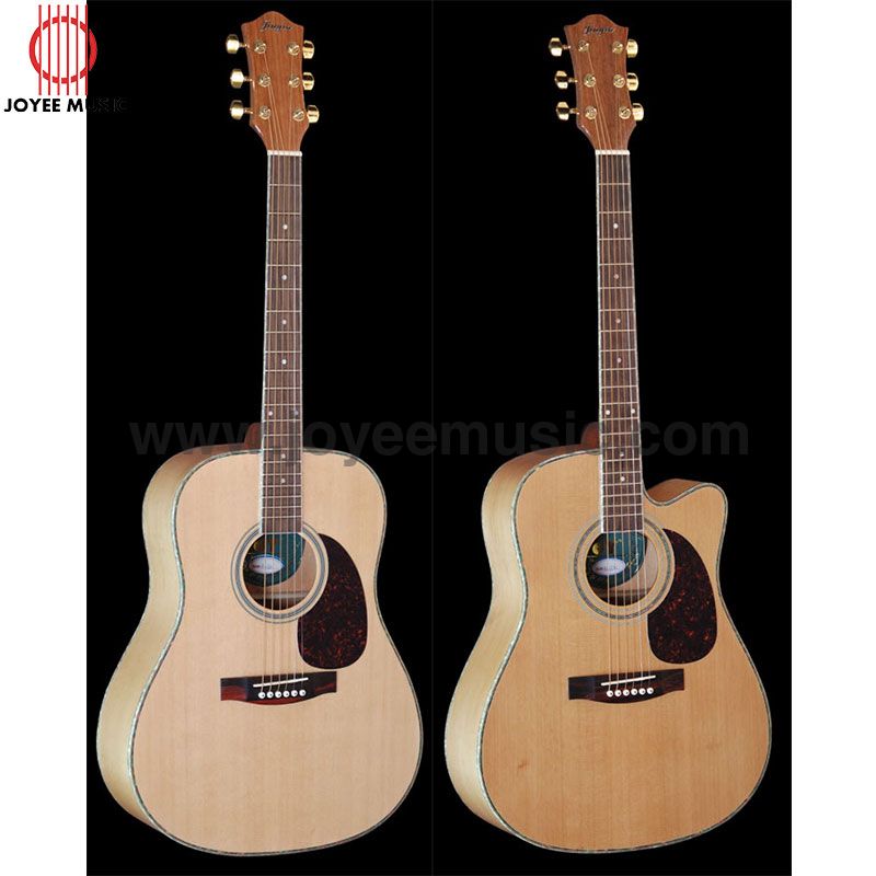 Acoustic Guitar 41in Middle Grade Solid Spruce+Maple Body