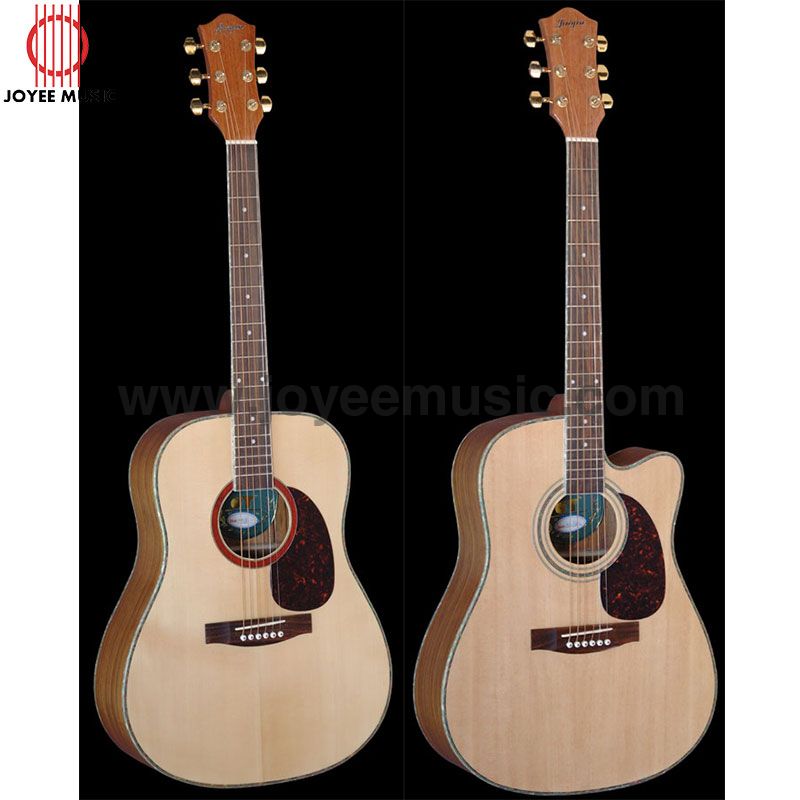 Acoustic Guitar 41in Middle Grade Solid Spruce+Walnut Body