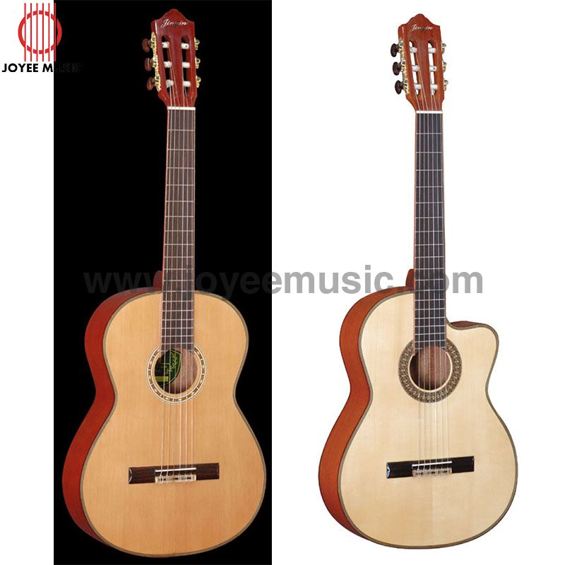 Classical Guitar 39in High Grade Solid Spruce+Solid Sapele Body