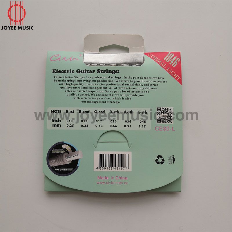 Electric Guitar Strings Gauged 1046