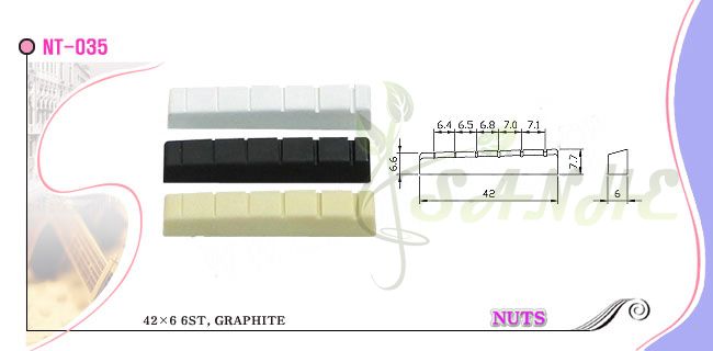 42mm Graphite LP Guitar Nuts