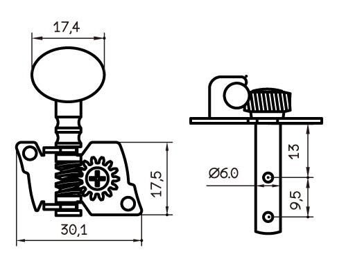 Open Gear Guitar Machine Heads