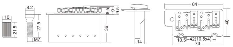 Strat Roller Saddle Tremolo Bushing Fixing