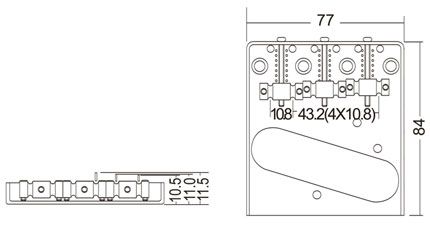 Tele Guitar Bridge