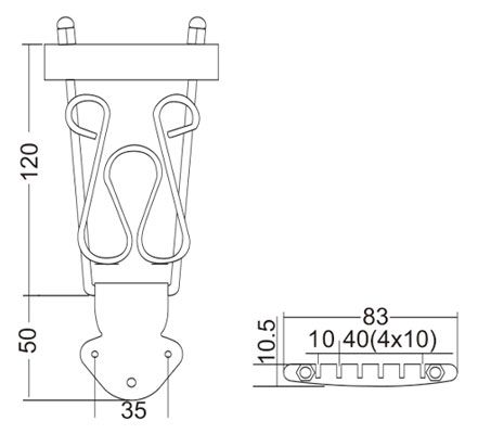 Archtop Guitar Tailpiece