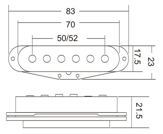 Single Coil Pickup Stagger Pole Pieces
