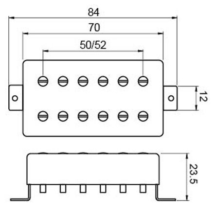 LP Pickup 12 Screw Pole Pieces