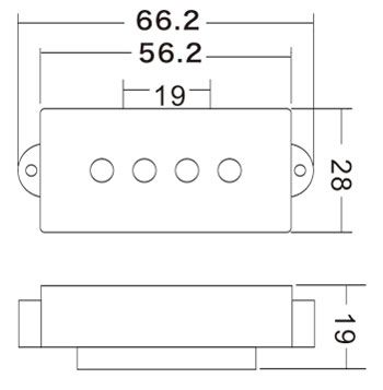 P Bass Pickups Vintage Open Type