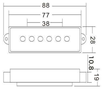 P Bass Pickups 5-string Vintage Open Type