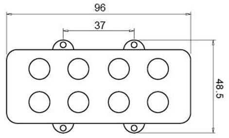 J Bass Humbucker Pickups Open 9.5mm Pole Pieces