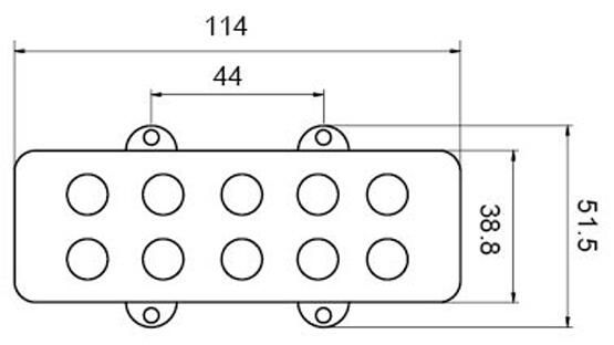 J Bass Humbucker Pickups 5-string Open 9.5mm Pole Pieces