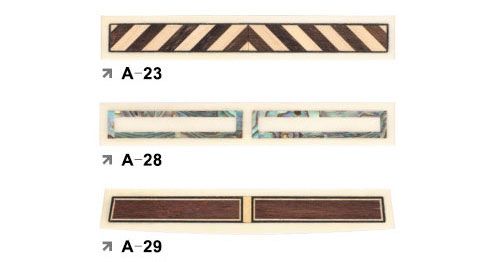 Classical Guitar Bridge Standard Striped Ebony