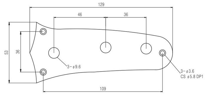 Control Plate Jazz Bass 3-Hole Style