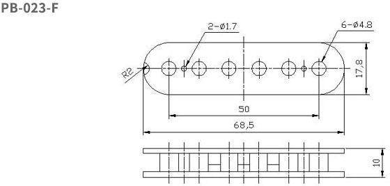 Humbucker Bobbins Slug Side