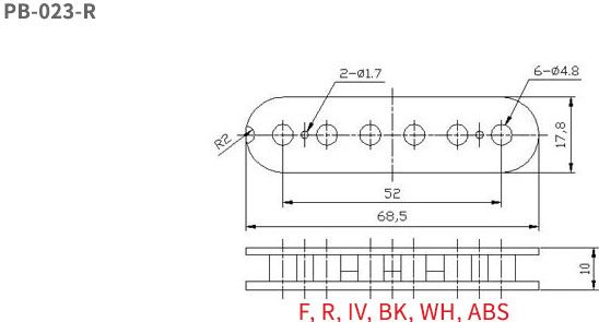 Humbucker Bobbins Slug Side