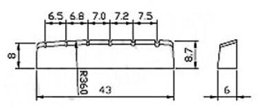 Graphite Nut Gibson Guitar 43mm Type